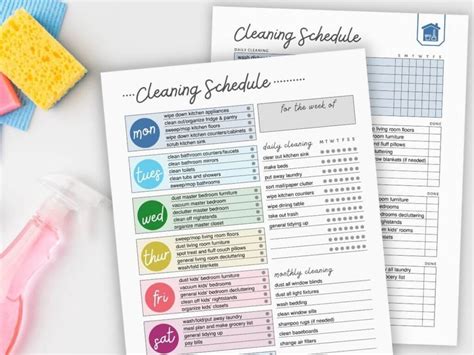 Create a Weekly Cleaning Schedule You Can Stick To - Printable Checklist!