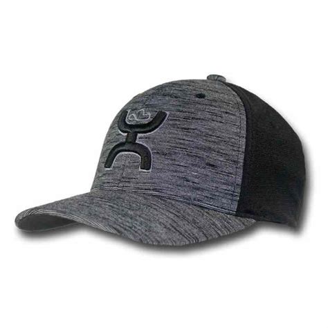 Hooey Men's "Ash" Black/Grey FlexFit Ball Cap Hat 1731BK Western Hats, Western Outfits, Western ...