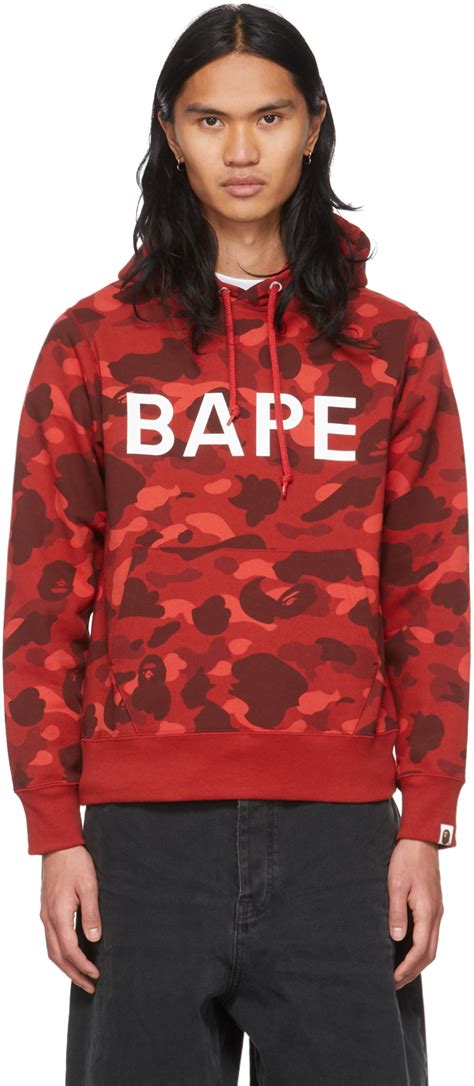 BAPE Red Camo 'BAPE' Hoodie | Smart Closet