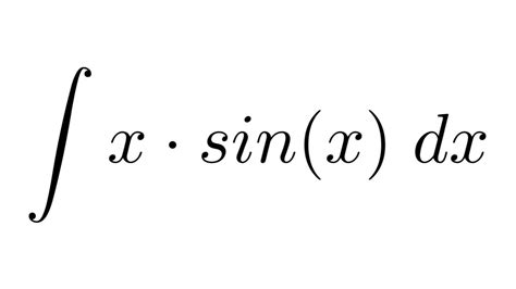 Integral of x*sin(x) (by parts) - YouTube