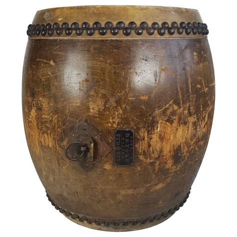 Large 19th Century Tanggu Drum, Traditional Taiko Japanese Drum For Sale at 1stdibs