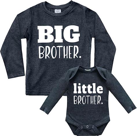 Big Brother Little Brother Shirts Matching Outfits Sibling Gifts Baby ...