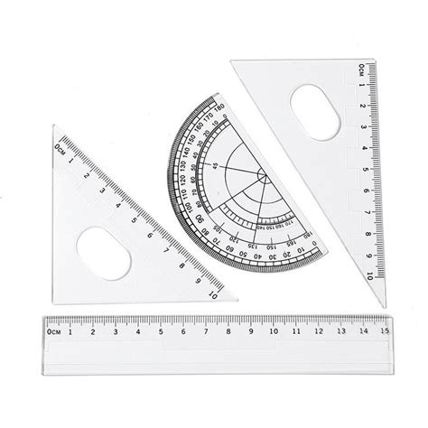 10Pcs/set. Stationery Drawing Protractor Metal Ruler Geometry Protractor 797338243581 | eBay