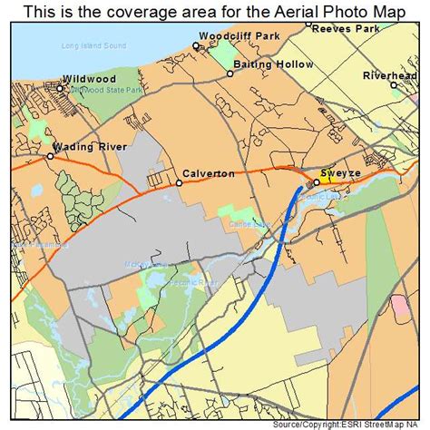 Aerial Photography Map of Calverton, NY New York