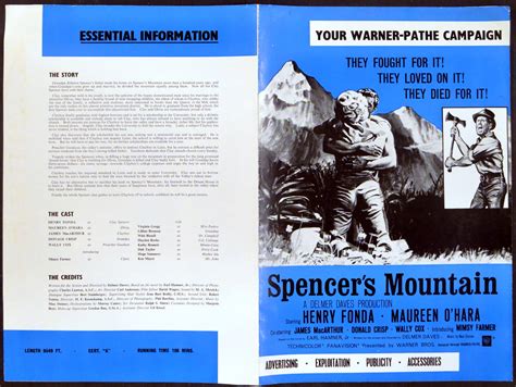 SPENCER’S MOUNTAIN | Rare Film Posters