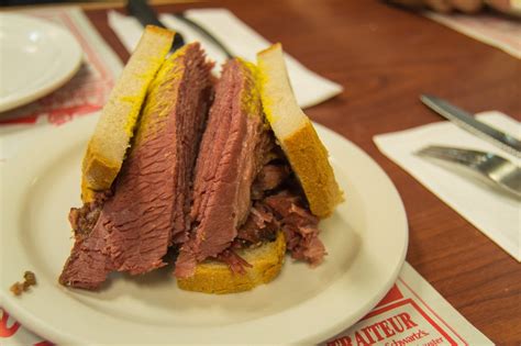 Smoked meat sandwich at Schwartz's deli Montreal Canada | That’s What She Had