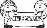 Welcome Coloring Pages sketch template
