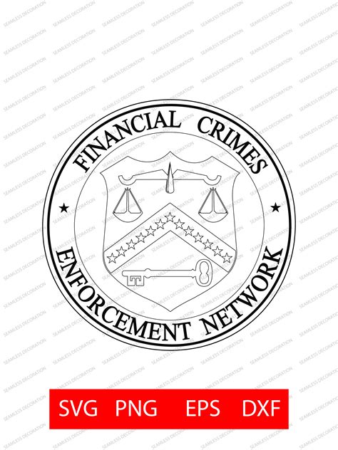 FINCEN Insignia Seal Svg Dxf Png Eps File for Cutting - Etsy