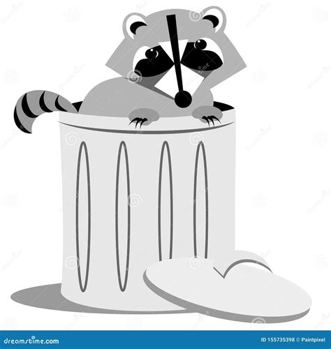 Raccoon And Trash Can Royalty-Free Stock Image | CartoonDealer.com ...