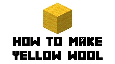 Minecraft Survival: How to Make Yellow Wool - YouTube