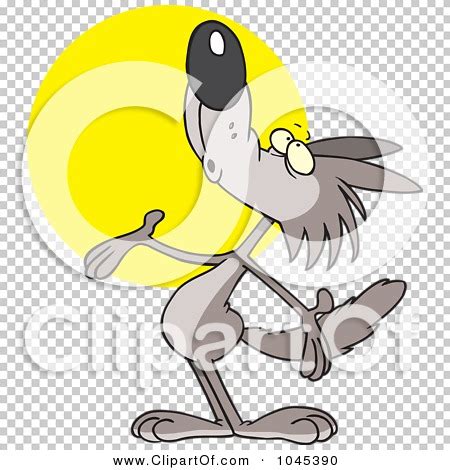 Royalty-Free (RF) Clip Art Illustration of a Cartoon Coyote Howling by ...