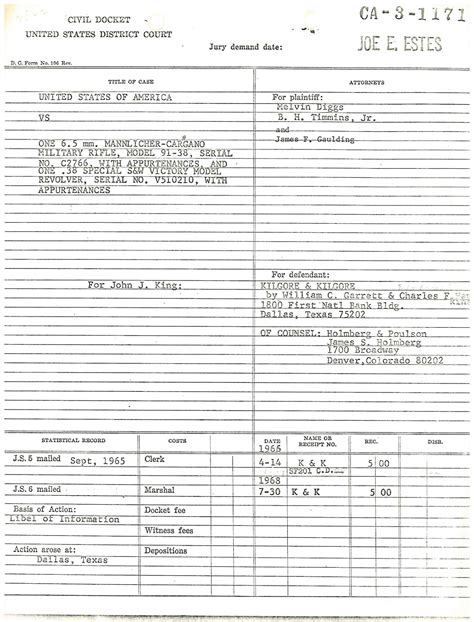 Introduction to Court Dockets, Part 2A: Examples from the District Court - Court Records Blog ...