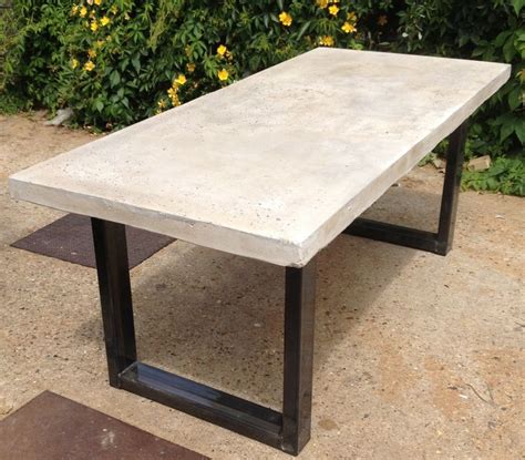 Concrete table perfect for outdoor dining | Concrete outdoor dining table, Concrete table ...