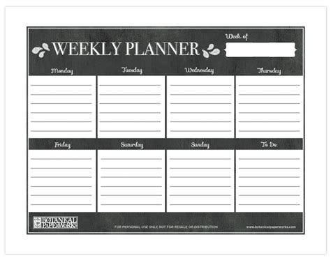 Paper & Party Supplies Weekly Planner Page Calendars & Planners etna.com.pe