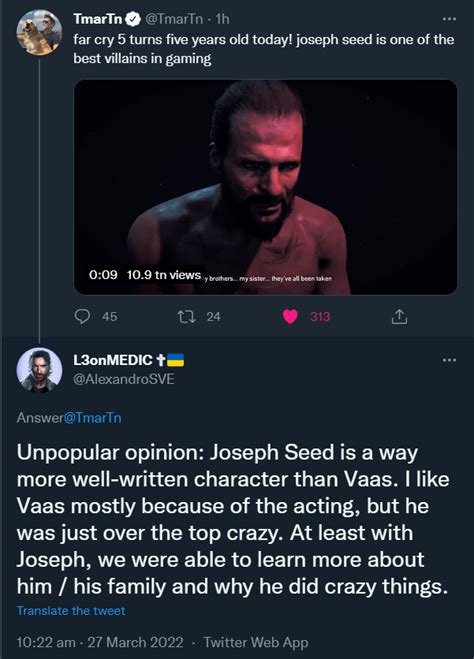 Joseph Seed is a way more well-written character than **** : farcry