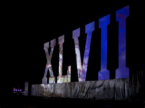 Super Bowl XLVII Roman Numerals at Night | Austin Kirk | Flickr