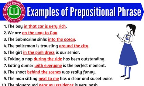 20 Examples of Prepositional Phrase » Onlymyenglish.com