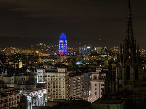 Barcelona night | Skyline, Luces