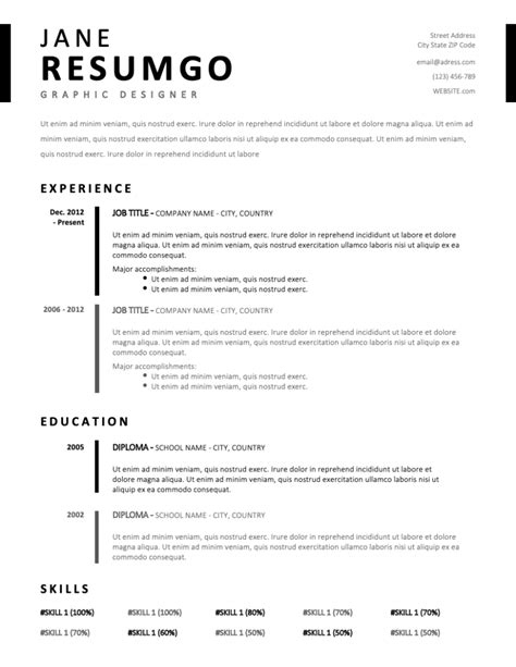 TIMO - Free Resume Template - RESUMGO | Microsoft word resume template, Free resume template ...