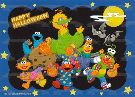 Sesame Street Happy Halloween Trick or Treat Big Bird Cookie Monster ...