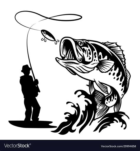 Catfish Fishing, Bass Fishing, Pike Fishing, Fish Vector, Vector Art ...