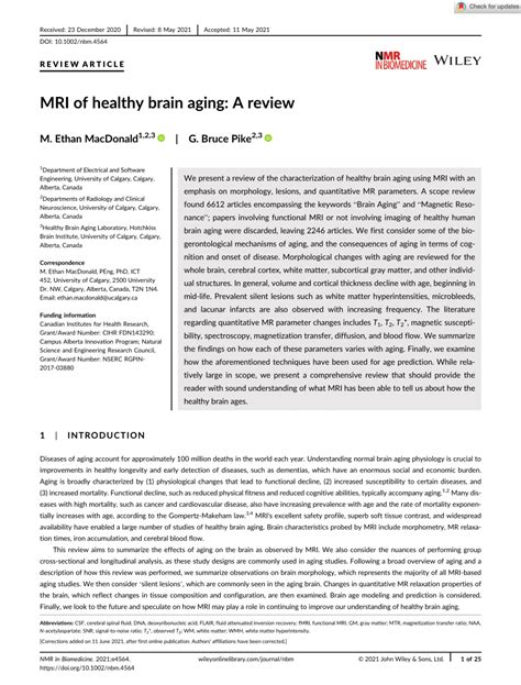 (PDF) MRI of healthy brain aging: A review