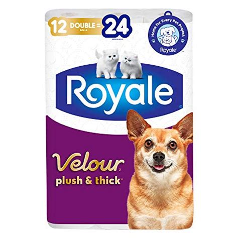 Royale Velour, Plush & Thick Toilet Paper, 12 = 24 rolls — Deals from ...