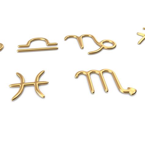 Zodiac Signs Gold 1 Model - TurboSquid 2143977