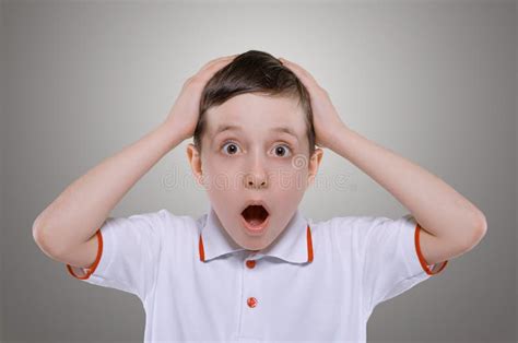 Shocked little boy stock photo. Image of shock, horizontal - 71556154