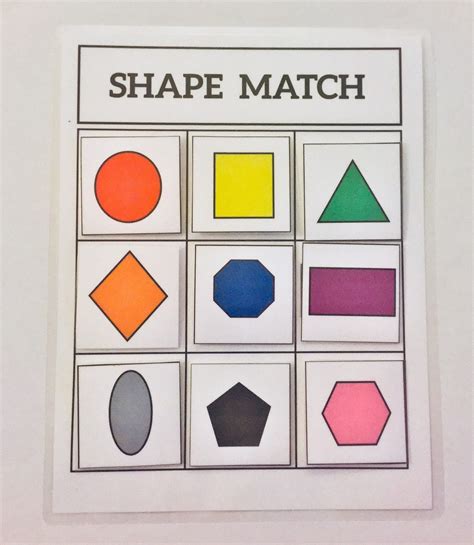 Shape Match Game Learning Game-Educational Math Game-Preschool | Etsy