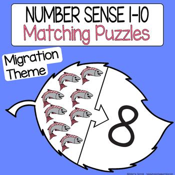 Migration Animals Number 1 to 10 Matching Game | Kinder PreK Math + Science