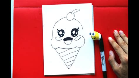 How to Draw Cute Ice Cream Cone Easy Things to Draw - YouTube