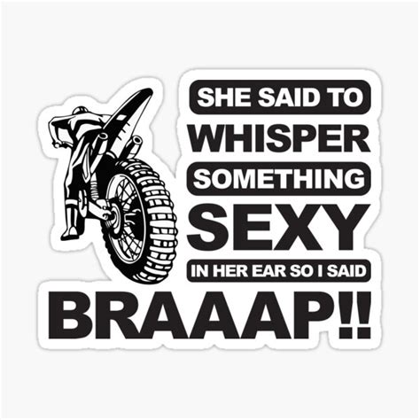 "Cool Dirt Bike, Braaap!!!" Sticker for Sale by lolotees | Redbubble