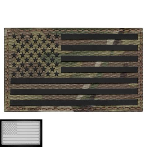 Airsoft Big 3x5 Multicam Infrared IR USA American Flag Laser Cut Reflective IFF Tactical Morale ...