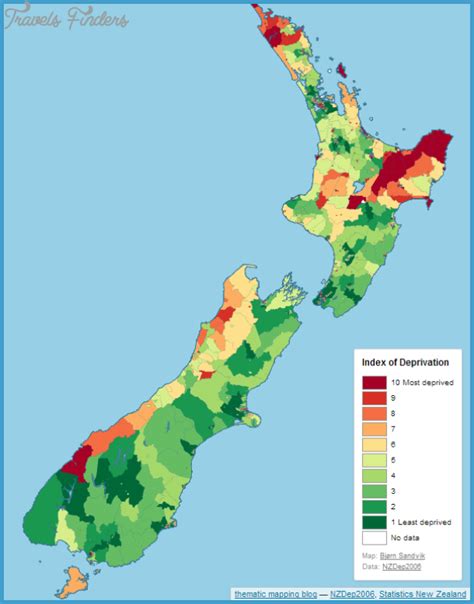 Population Map Of New Zealand - TravelsFinders.Com