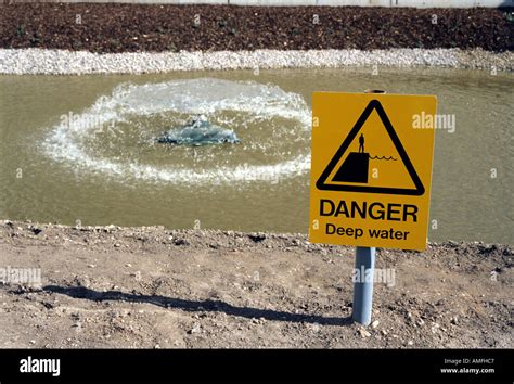 Danger Deep Water Sign Stock Photo - Alamy