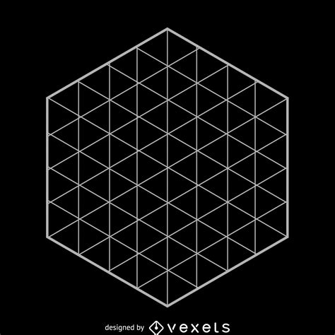 Hexagonal Geometrical Grid Vector Download