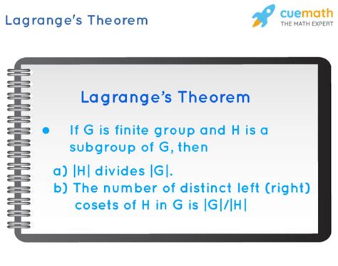 Lagrange Theorem-Definition, Formula, Solved Examples