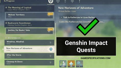 All Genshin Impact Quests List Along With Their Accurate Locations - Game Specifications