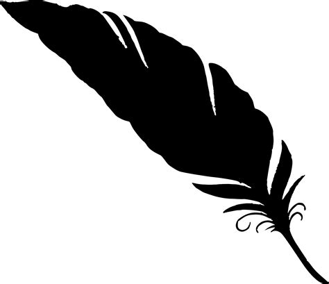 6 Simple Feather Silhouettes (PNG Transparent) | OnlyGFX.com