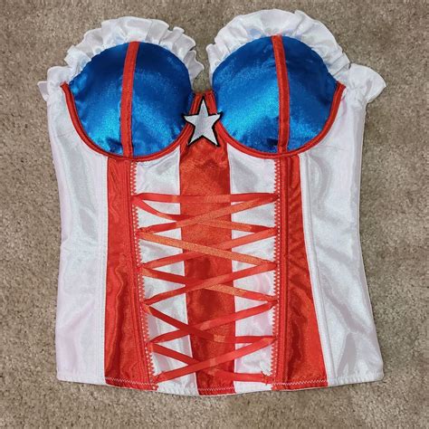 New Captain America Marvel costume corset - size... - Depop