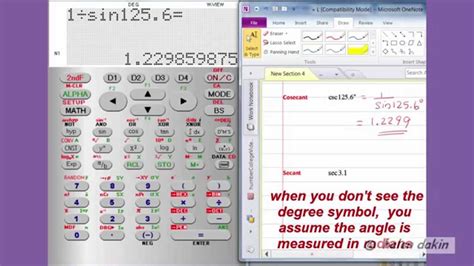 sharp calculator : the reciprocal Trig Functions - YouTube