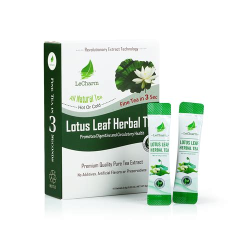 Premium 100% Natural Lotus Leaf Herbal Tea (10 Sachets) | Lecharm Tea