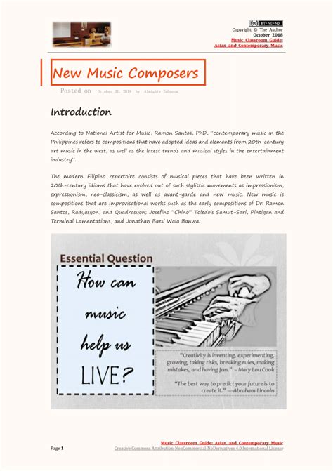 (PDF) New Music Composers