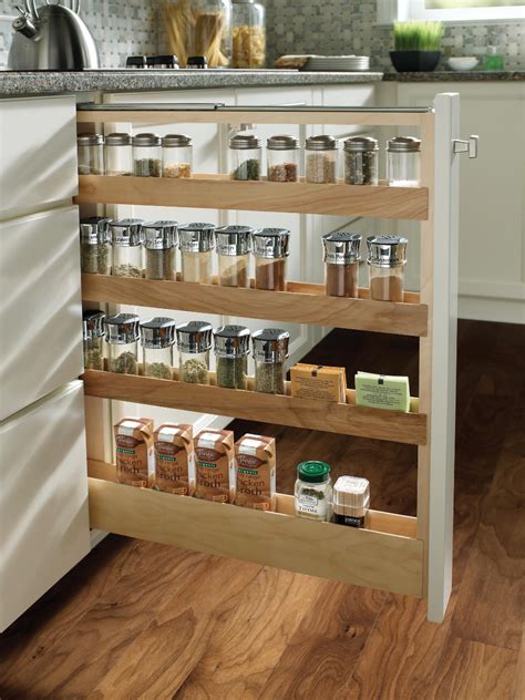 Yorktowne Cabinetry | Pull-Out Spice Rack | Clever kitchen storage ...