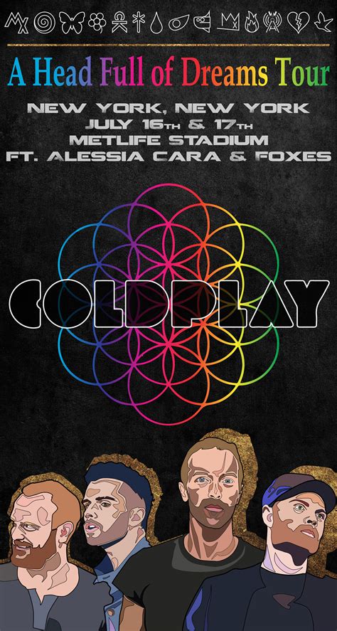 Coldplay Tour Poster – Pigura