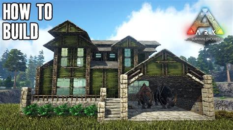 ARK - House With Dino Pen / HOW TO BUILD | Ark survival evolved bases ...