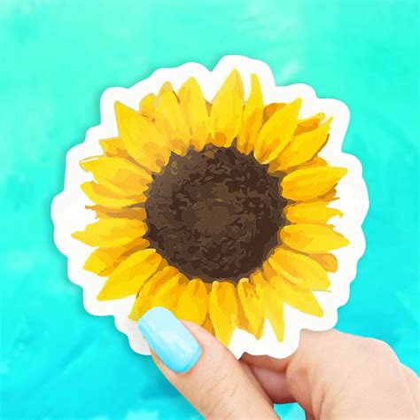 Sunflower Sticker - flower stickers | nature stickers | MacBook stickers | laptop stickers ...