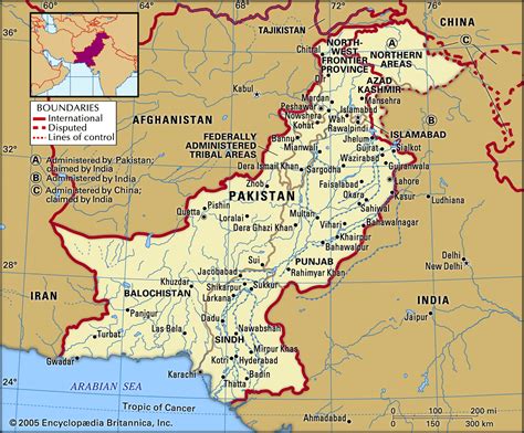 Political Map Of Pakistan