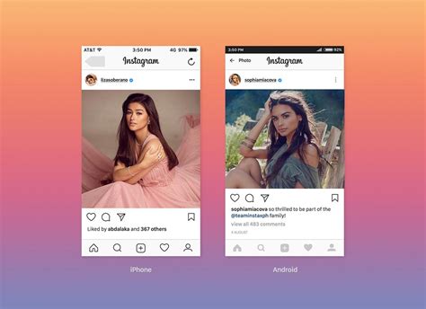 Free Instagram Feed Screen Mockup | Mockuptree